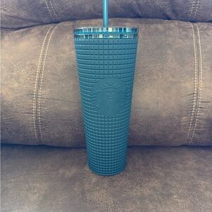 Starbucks Textured Blue Tumbler with Straw